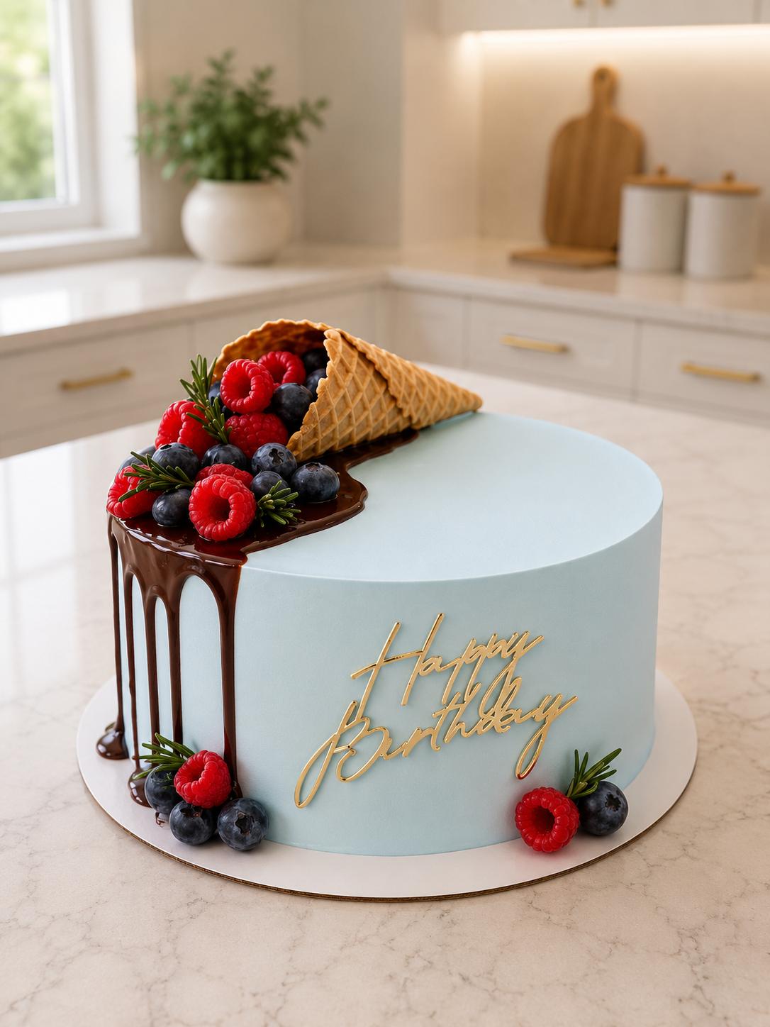 Cake Drip Frutos Rojos